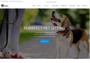 Purrfect Pet Sitting Home page