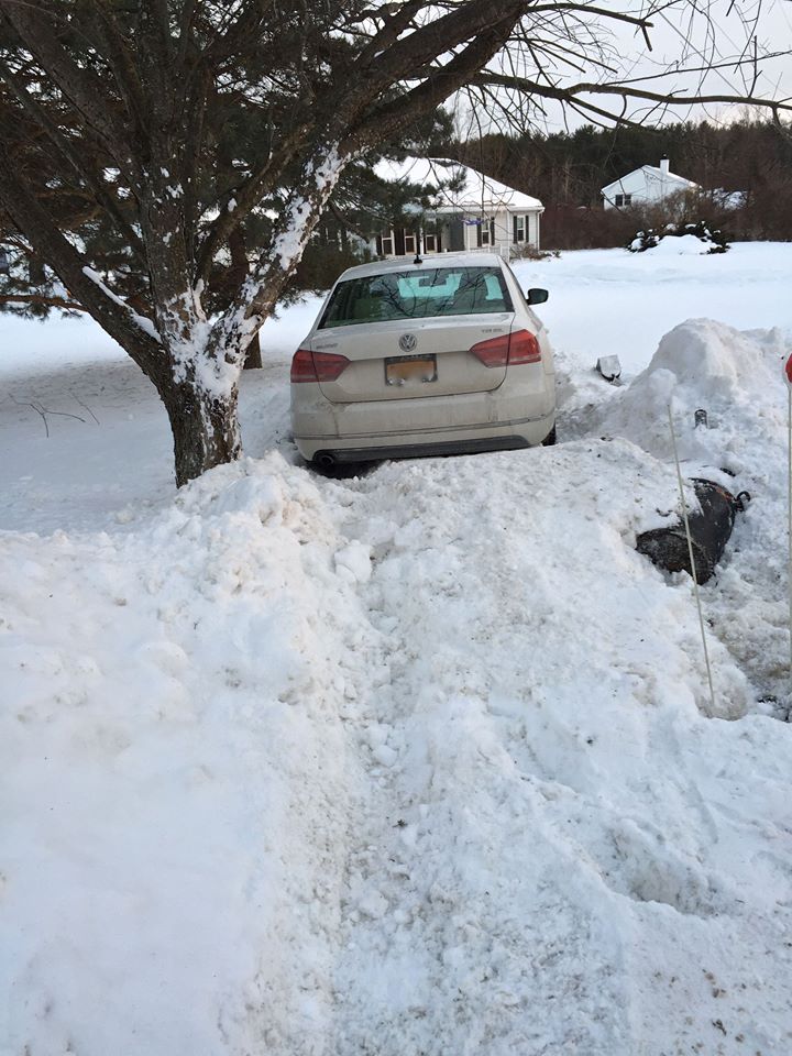 car stuck in snow