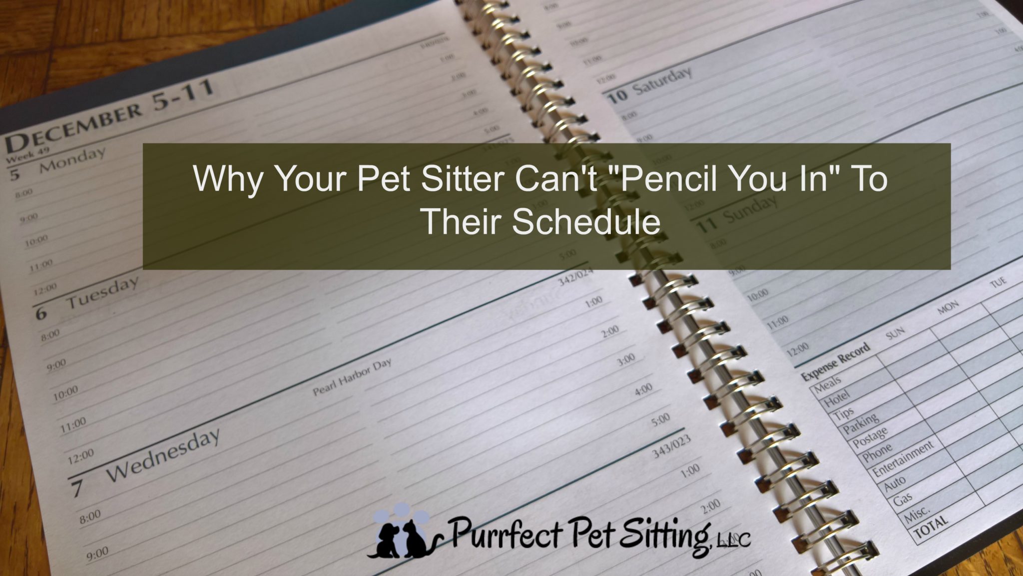 pet sitter schedule