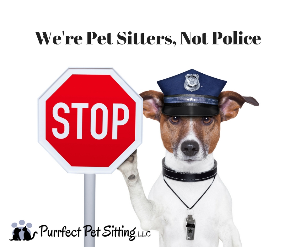 We're pet sitters, not police
