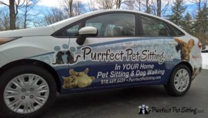 Pet Sitting wrapped car
